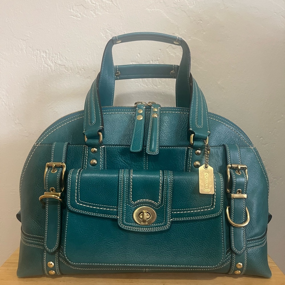 Coach Miranda Leather Satchel 11085 - Atlantic (rare)